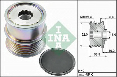 INA 535027910 -  Механизм свободного хода генератора