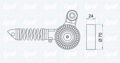 IPD 100986 -  Натяжная планка, поликлиновой ремень