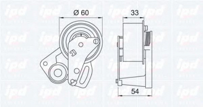 IPD 101002 -  Натяжной ролик, ремень ГРМ