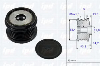 IPD 153805 -  Механизм свободного хода генератора