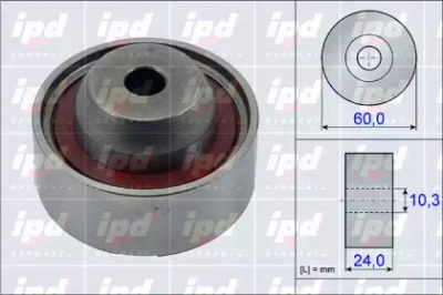 IPD 153886 -  Паразитный / Ведущий ролик, зубчатый ремень