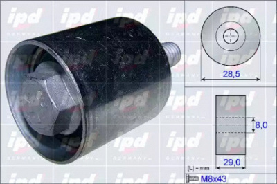 IPD 153897 -  Паразитный / Ведущий ролик, зубчатый ремень