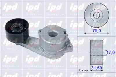 IPD 153944 -  Натяжитель ремня, клиновой зубча