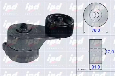 IPD 153998 -  Натяжитель ремня, клиновой зубча