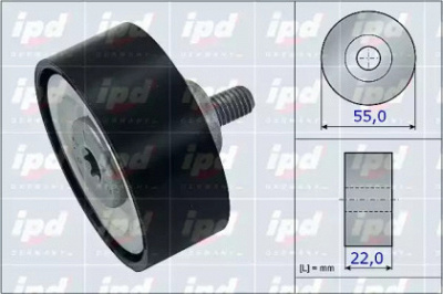 IPD 154086 -  Паразитный / ведущий ролик, поликлиновой ремень