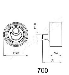 JAPANPARTS be700 -  Устройство для натяжения ремня, ремень ГРМ