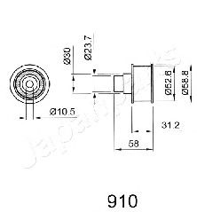JAPANPARTS be910 -  Устройство для натяжения ремня, ремень ГРМ