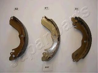 JAPANPARTS gf587af -  Комплект тормозных колодок