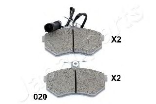 JAPANPARTS pa020af -  Комплект тормозных колодок, дисковый тормоз