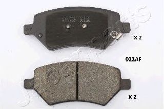 JAPANPARTS pa022af -  Комплект тормозных колодок, дисковый тормоз