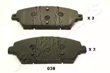 JAPANPARTS pa038af -  Комплект тормозных колодок, дисковый тормоз