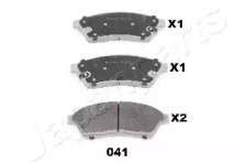 JAPANPARTS pa041af -  Комплект тормозных колодок, дисковый тормоз