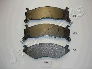 JAPANPARTS pa056af -  Комплект тормозных колодок, дисковый тормоз