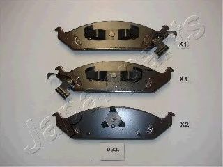 JAPANPARTS pa093af -  Комплект тормозных колодок, дисковый тормоз
