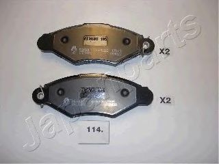 JAPANPARTS pa114af -  Комплект тормозных колодок, дисковый тормоз