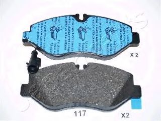 JAPANPARTS pa117af -  Комплект тормозных колодок, дисковый тормоз