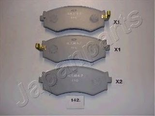 JAPANPARTS pa142af -  Комплект тормозных колодок, дисковый тормоз
