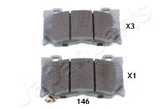 JAPANPARTS pa146af -  Комплект тормозных колодок, дисковый тормоз