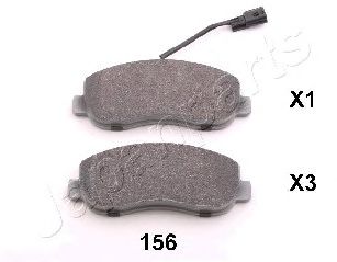 JAPANPARTS pa156af -  Комплект тормозных колодок, дисковый тормоз