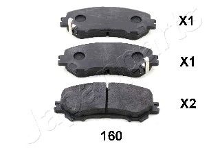 JAPANPARTS pa160af -  Колодки тормозные дисковые передние, комплект