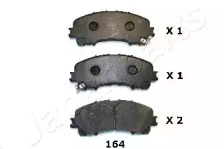 JAPANPARTS pa164af -  Комплект тормозных колодок, дисковый тормоз