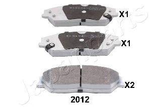 JAPANPARTS pa2012af -  Комплект тормозных колодок, дисковый тормоз