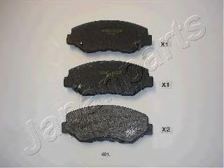 JAPANPARTS pa401af -  Комплект тормозных колодок, дисковый тормоз