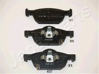 JAPANPARTS pa407af -  Комплект тормозных колодок, дисковый тормоз