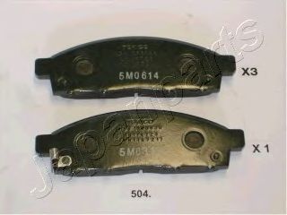 JAPANPARTS pa504af -  Комплект тормозных колодок, дисковый тормоз