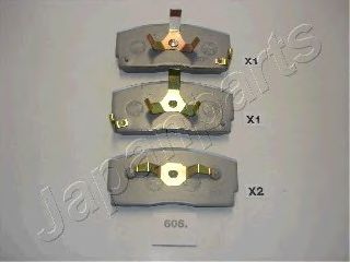JAPANPARTS pa606af -  Комплект тормозных колодок, дисковый тормоз