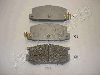 JAPANPARTS pa701af -  Комплект тормозных колодок, дисковый тормоз