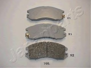 JAPANPARTS pa705af -  Комплект тормозных колодок, дисковый тормоз