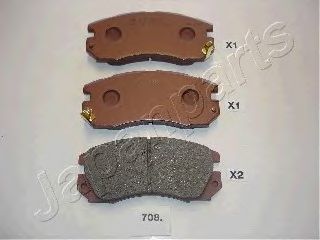 JAPANPARTS pa708af -  Комплект тормозных колодок, дисковый тормоз