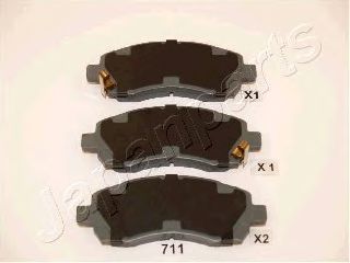 JAPANPARTS pa711af -  Комплект тормозных колодок, дисковый тормоз