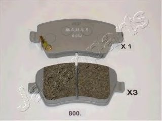 JAPANPARTS pa800af -  Комплект тормозных колодок, дисковый тормоз