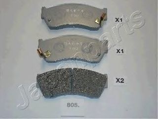 JAPANPARTS pa805af -  Комплект тормозных колодок, дисковый тормоз