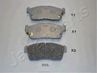 JAPANPARTS pa809af -  Комплект тормозных колодок, дисковый тормоз