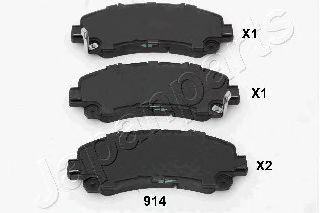 JAPANPARTS pa914af -  Комплект тормозных колодок, дисковый тормоз