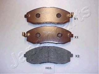 JAPANPARTS pah02af -  Комплект тормозных колодок, дисковый тормоз