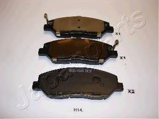 JAPANPARTS pah14af -  Комплект тормозных колодок, дисковый тормоз