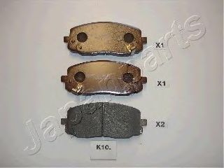 JAPANPARTS pak10af -  Комплект тормозных колодок, дисковый тормоз