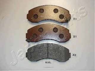 JAPANPARTS pak18af -  Комплект тормозных колодок, дисковый тормоз