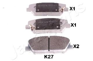 JAPANPARTS pak27af -  Комплект тормозных колодок, дисковый тормоз
