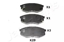 JAPANPARTS pak29af -  Колодки тормозные дисковые передние, комплект