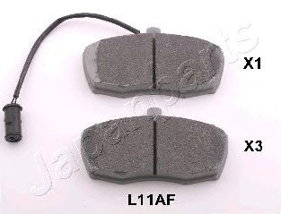 JAPANPARTS pal11af -  Комплект тормозных колодок, дисковый тормоз