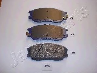 JAPANPARTS pas01af -  Комплект тормозных колодок, дисковый тормоз