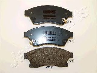 JAPANPARTS paw12af -  Комплект тормозных колодок, дисковый тормоз