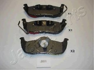 JAPANPARTS pp001af -  Комплект тормозных колодок, дисковый тормоз