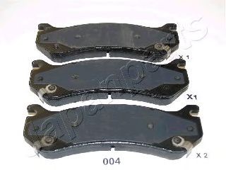 JAPANPARTS pp004af -  Комплект тормозных колодок, дисковый тормоз