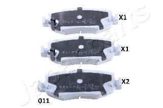 JAPANPARTS pp011af -  Комплект тормозных колодок, дисковый тормоз